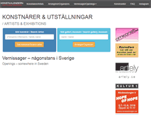 Tablet Screenshot of konstkalendern.se